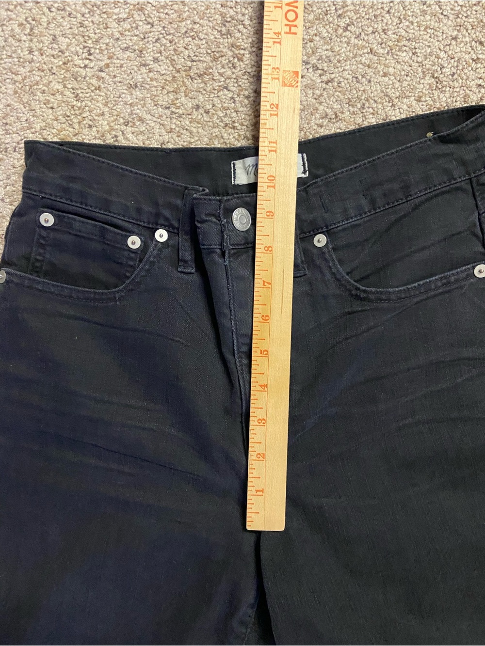 Madewell Jeans Women Size 28 Black Slim Wide-Leg Crop Cropped Denim - Picture 3 of 7
